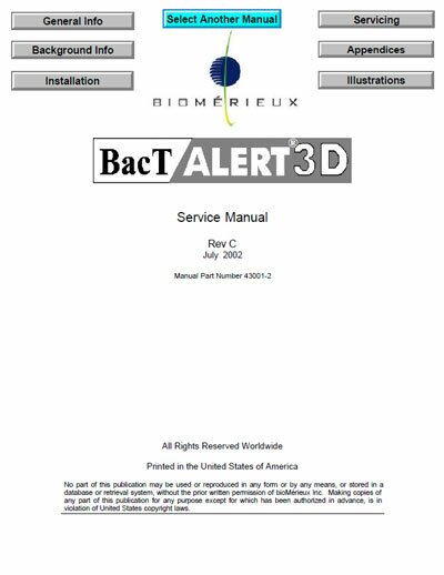 Biomerieux Bact-alert 3d User Manual